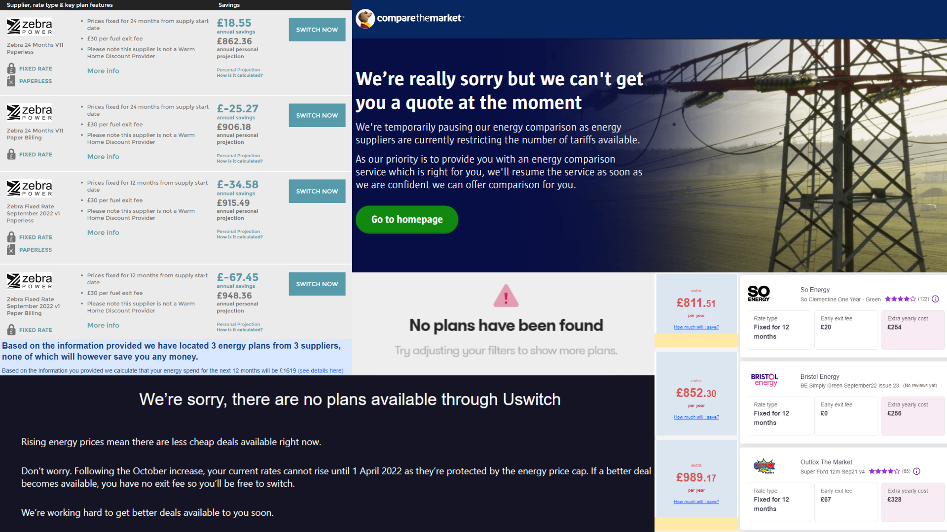 energy comparison websites